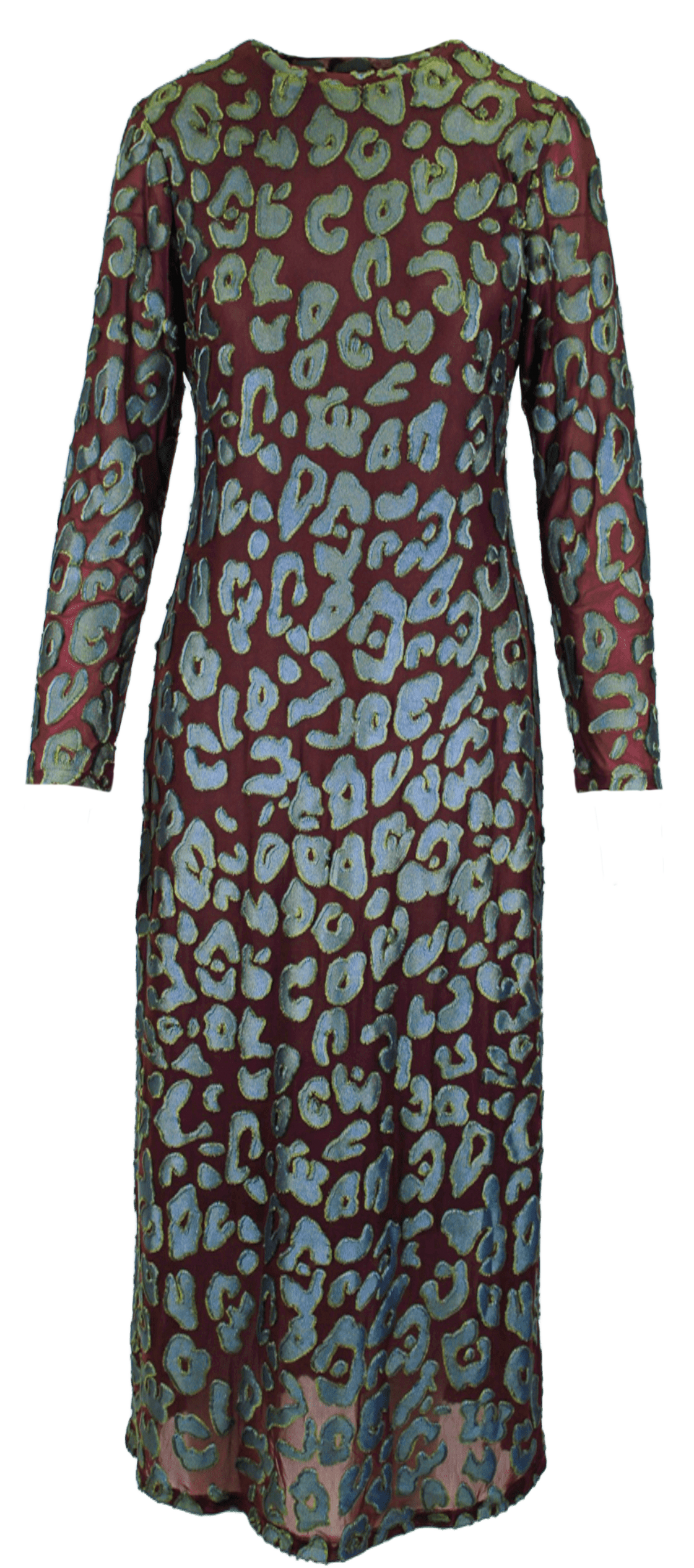 Midi Dress With Scoop Neck - Grape
