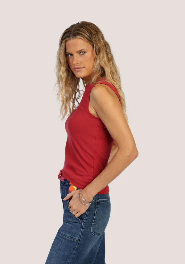 Anna Tank - Dark Red