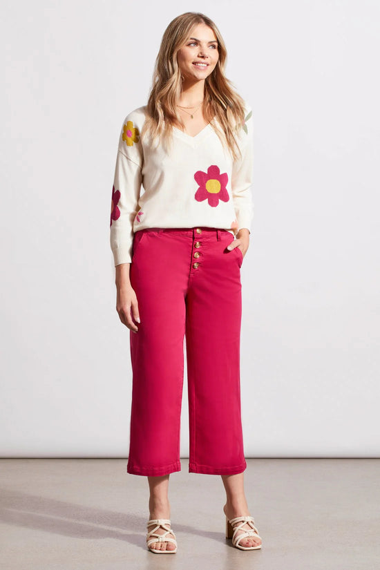 Load image into Gallery viewer, Audrey Button Fly Wide Leg Pants - Daiquiri
