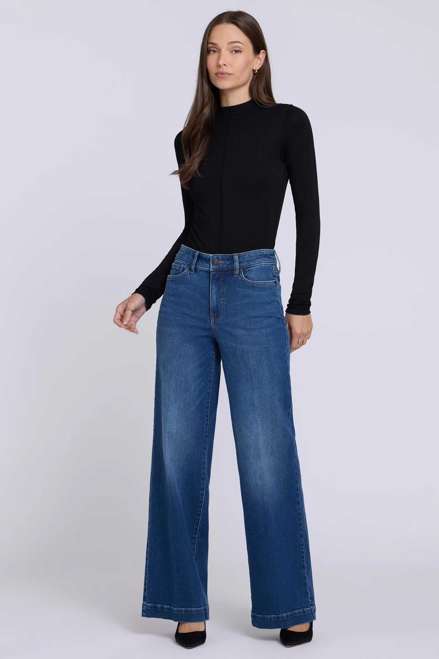 High Rise Teresa Wide Leg Jeans - Blaze
