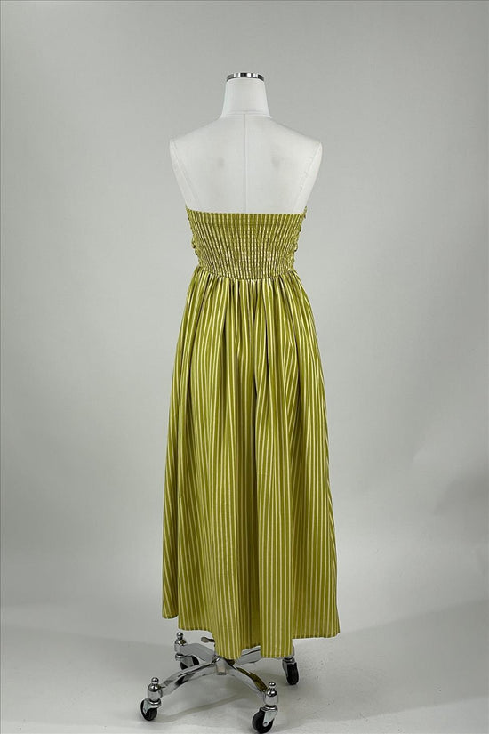 By Together Strapless Striped Maxi Dress - Lime Bailey Road By Together Strapless Striped Maxi Dress - Lime Bailey Road