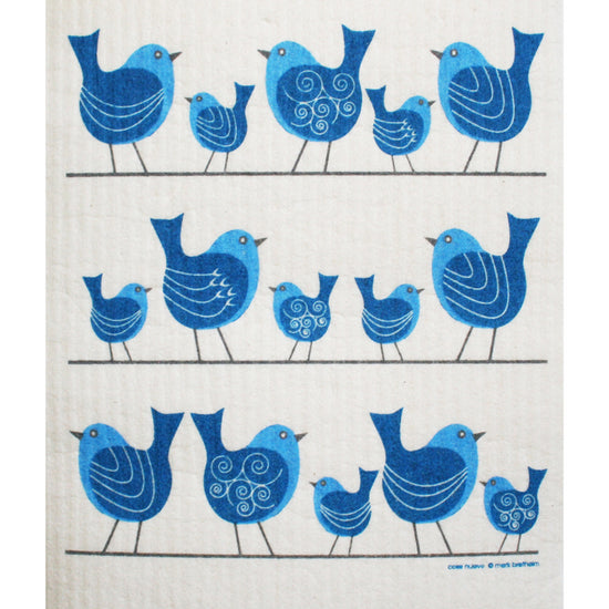 Swedish Dishcloth - Birds on a Wire