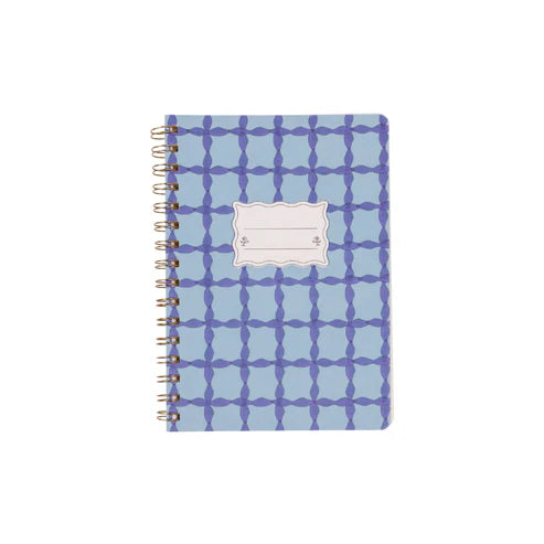 Twin Wire Journal - Blue Checked