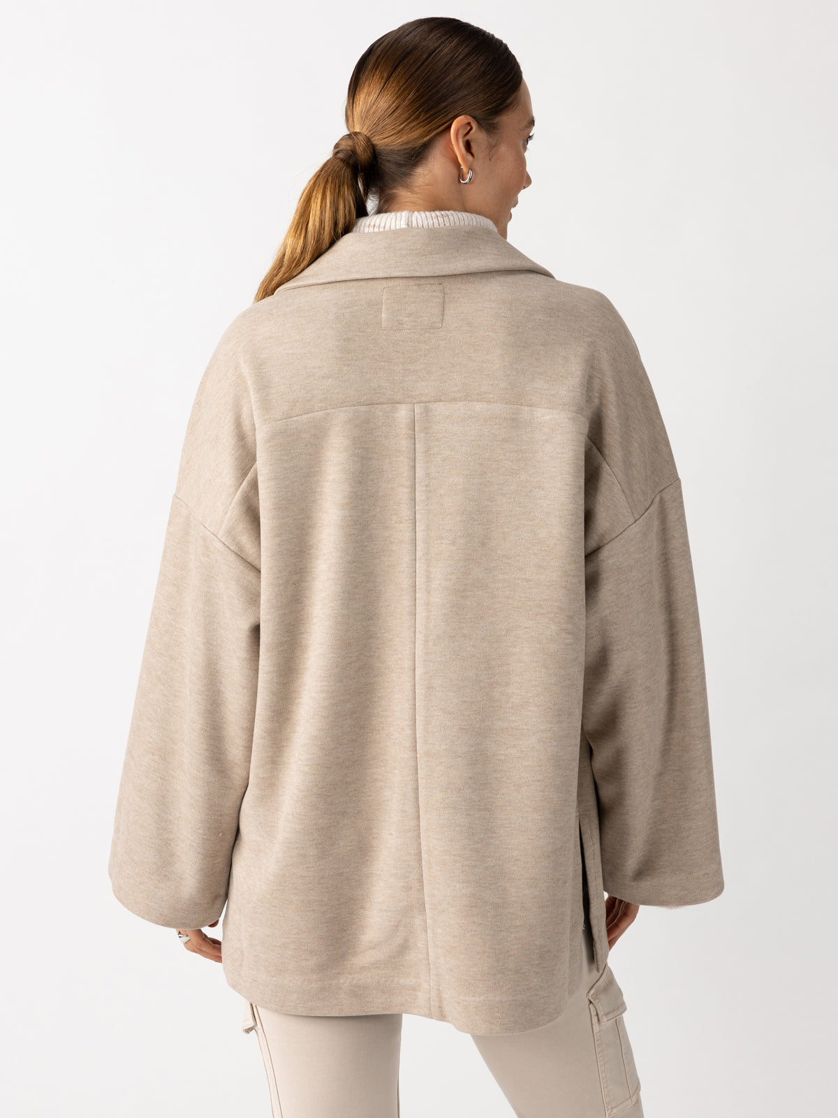 Throw Me On Knit Jacket - Heather Oat