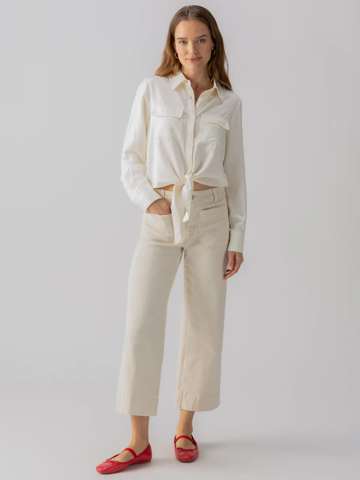 Marine Straight Leg Pants - French Vanilla