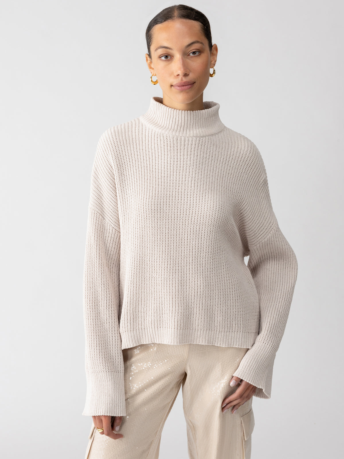 Stay Cozy Turtleneck Sweater - Toasted Almond