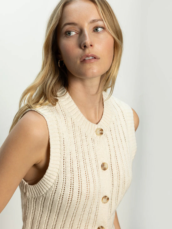 Pointelle Shell Sweater - Eco Natural