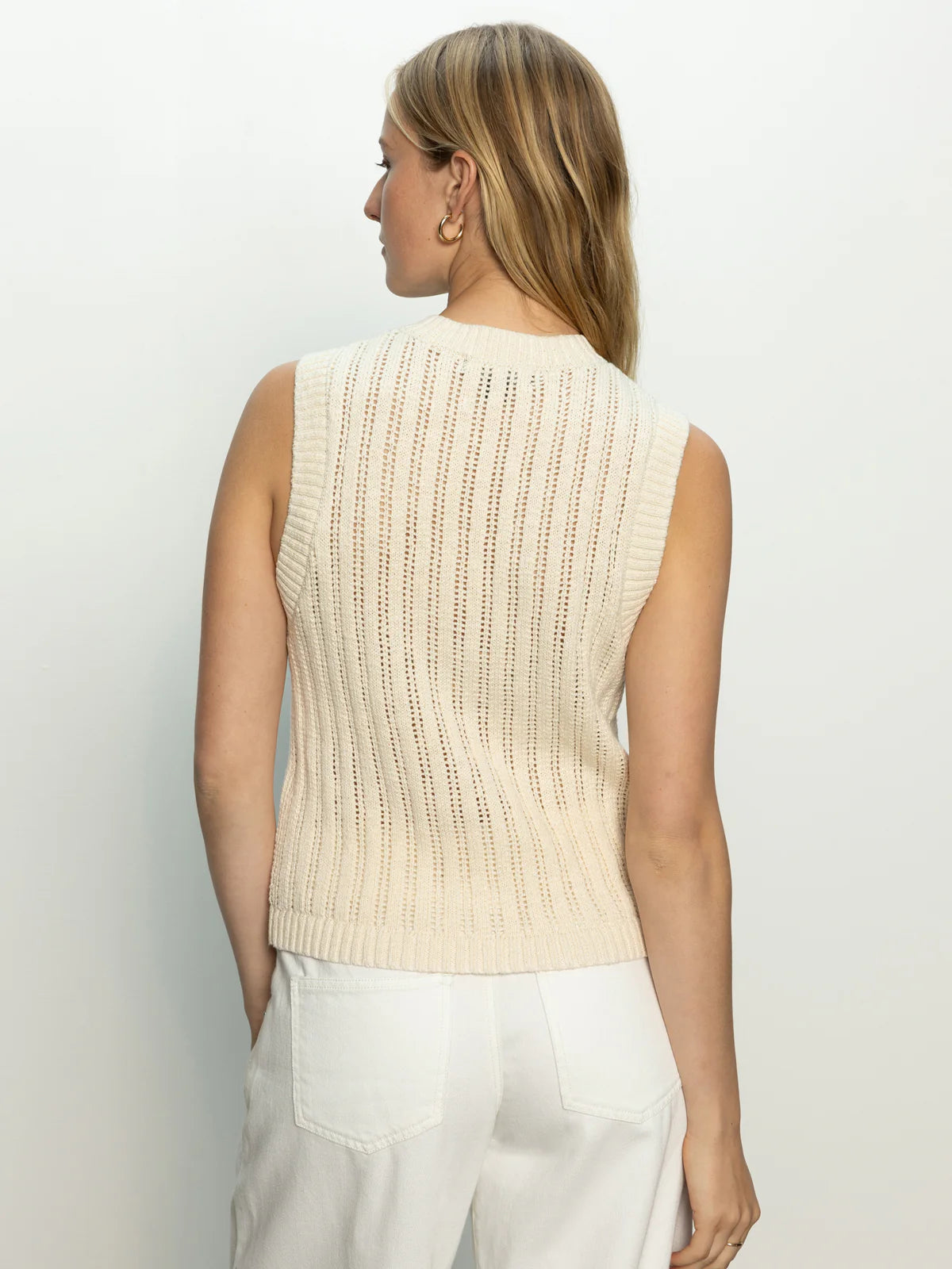 Pointelle Shell Sweater - Eco Natural