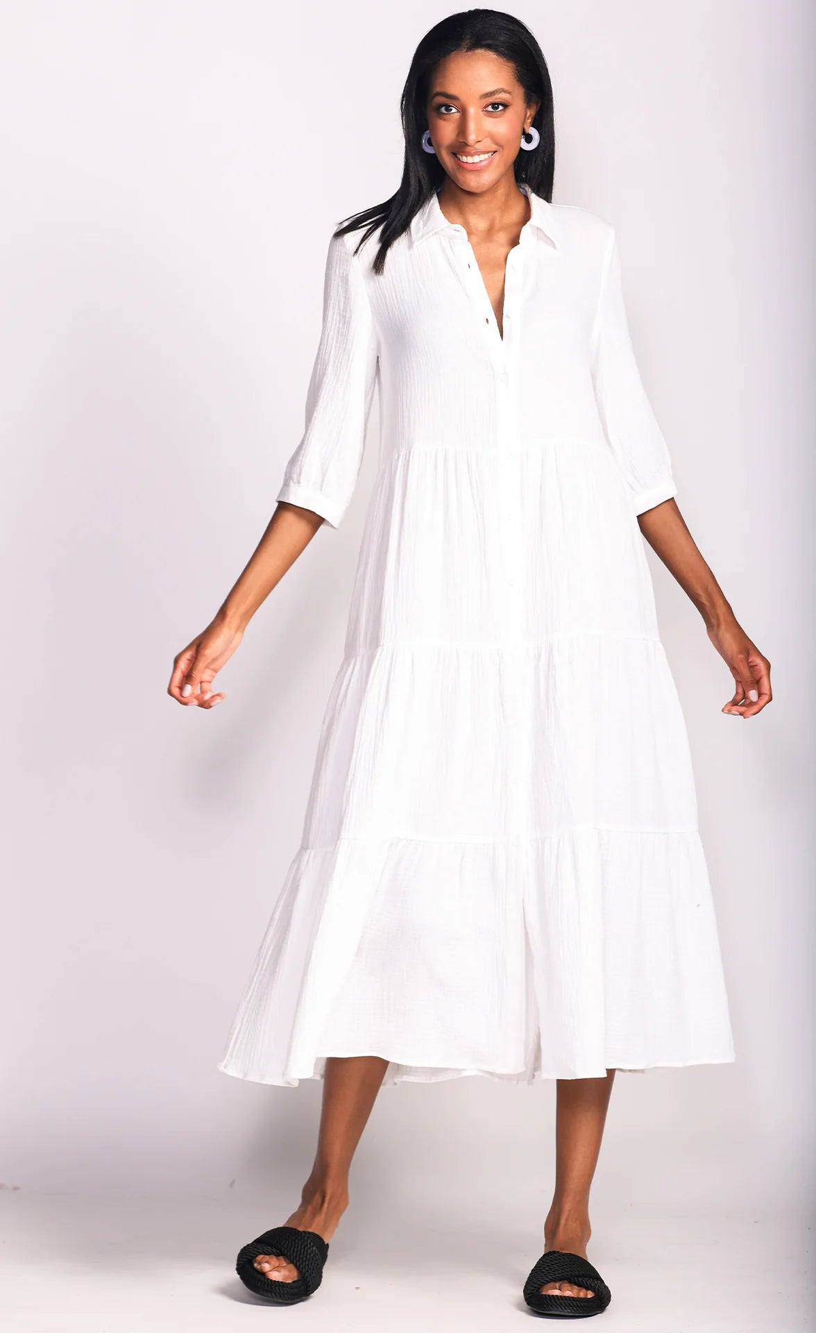 Dolores Cover-Up Dress - White
