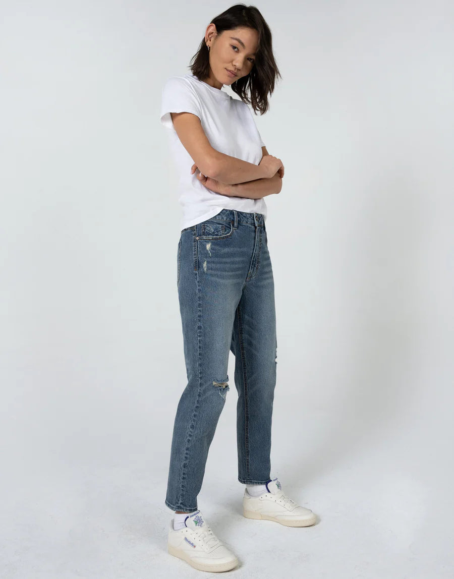 Debbie Slim Mom Fit Cropped Jeans - Express