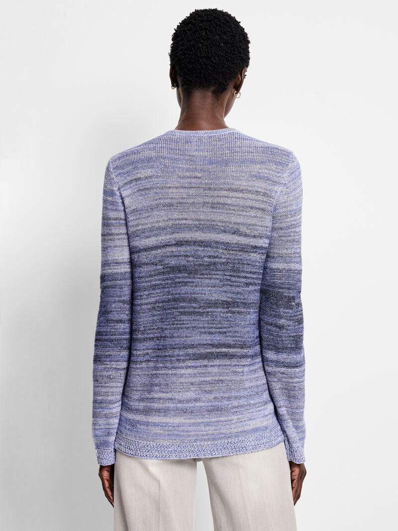 Hazy Shades V-Neck Sweater - Indigo Multi