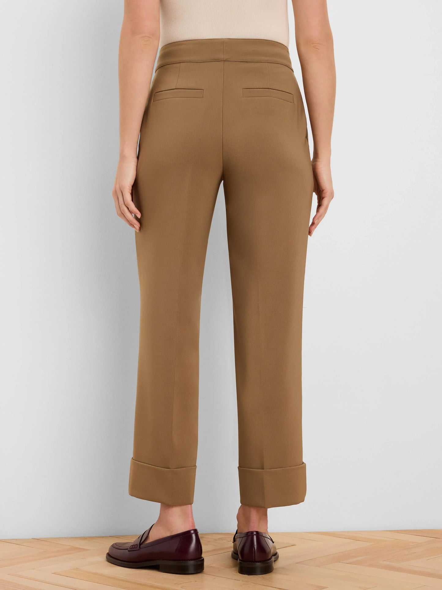 Clarendon Cuffed Ankle Pants - Oak