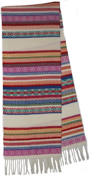 Fair Isle Scarf - Off White