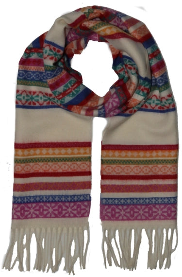 Fair Isle Scarf - Off White