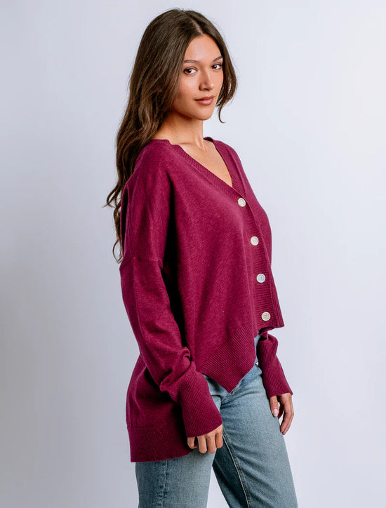 Wagner Cardigan Sweater - Bordeaux