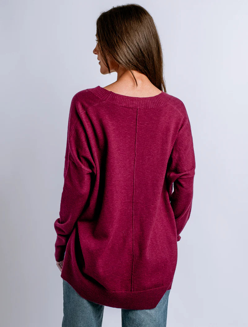 Wagner Cardigan Sweater - Bordeaux