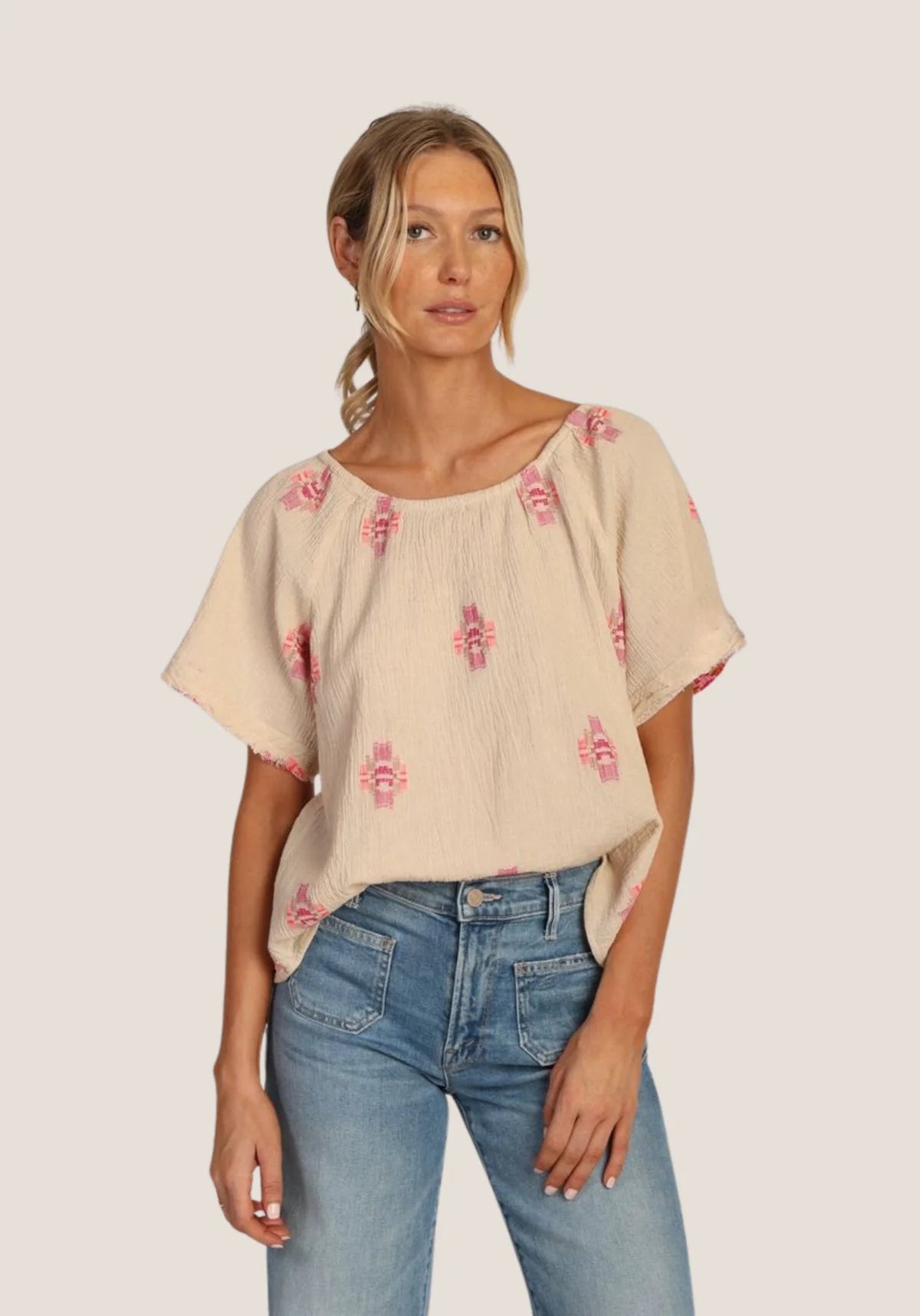 Maya Top with Raglan Sleeves - Natural