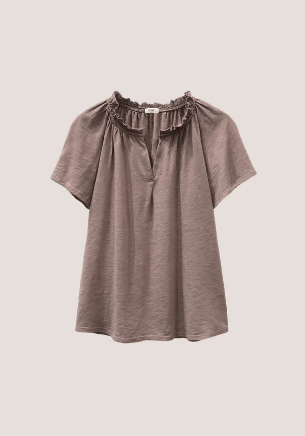 Short Sleeved Jolie Tee - Soft Brown