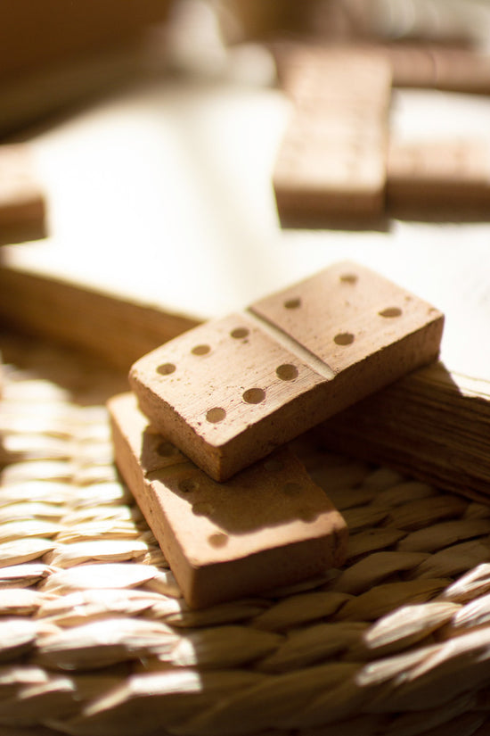 Clay Domino Set With Clay Box