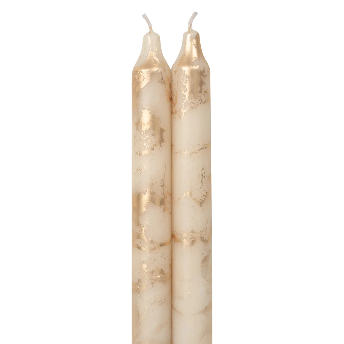 Decorative Tapers - Cream/Gold - Box of 2