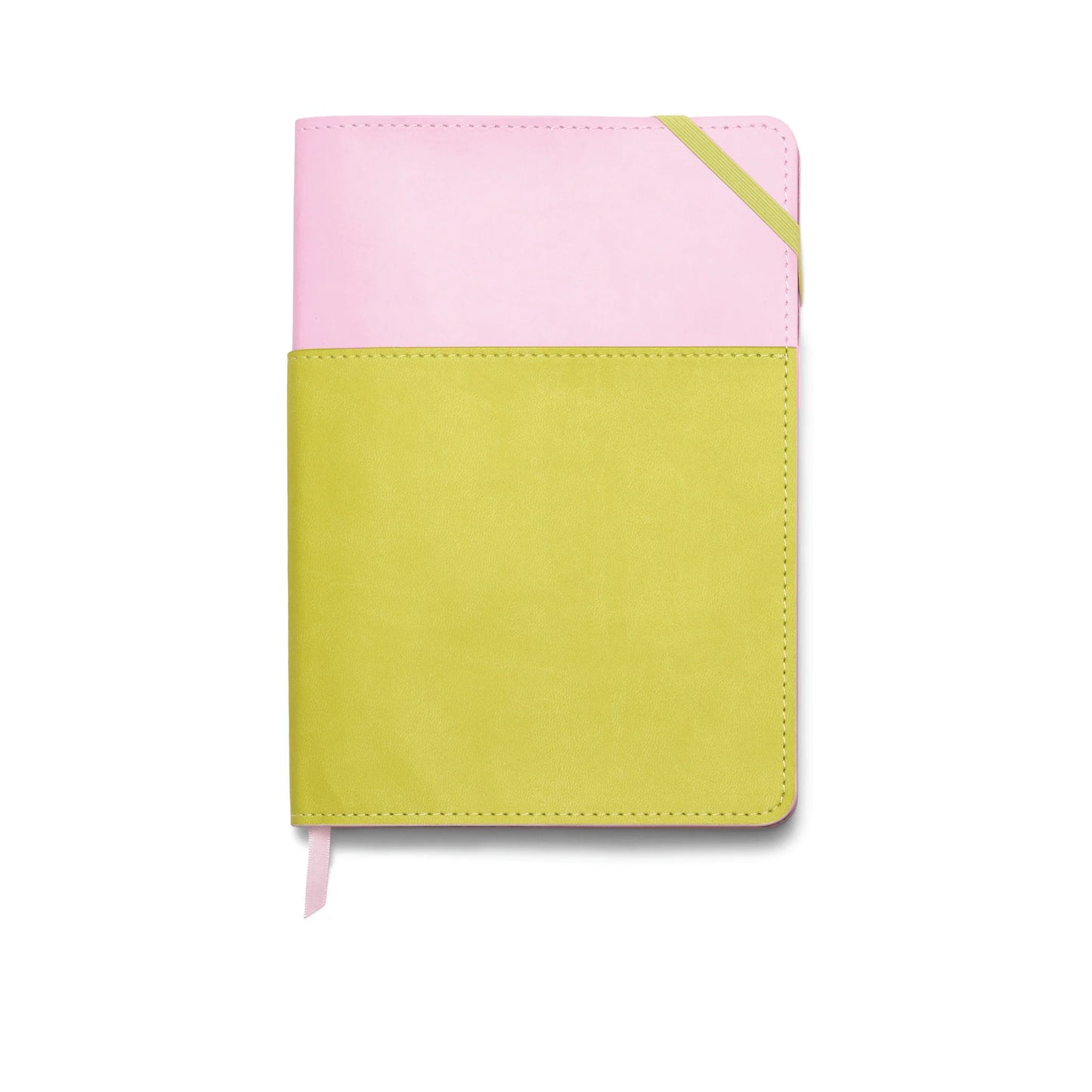 Vegan Leather Pocket Journal - Lilac/Matcha