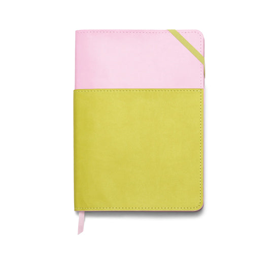 Vegan Leather Pocket Journal - Lilac/Matcha