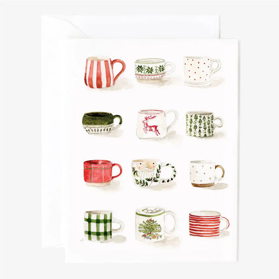 Christmas Mugs Notecards - Set of 8