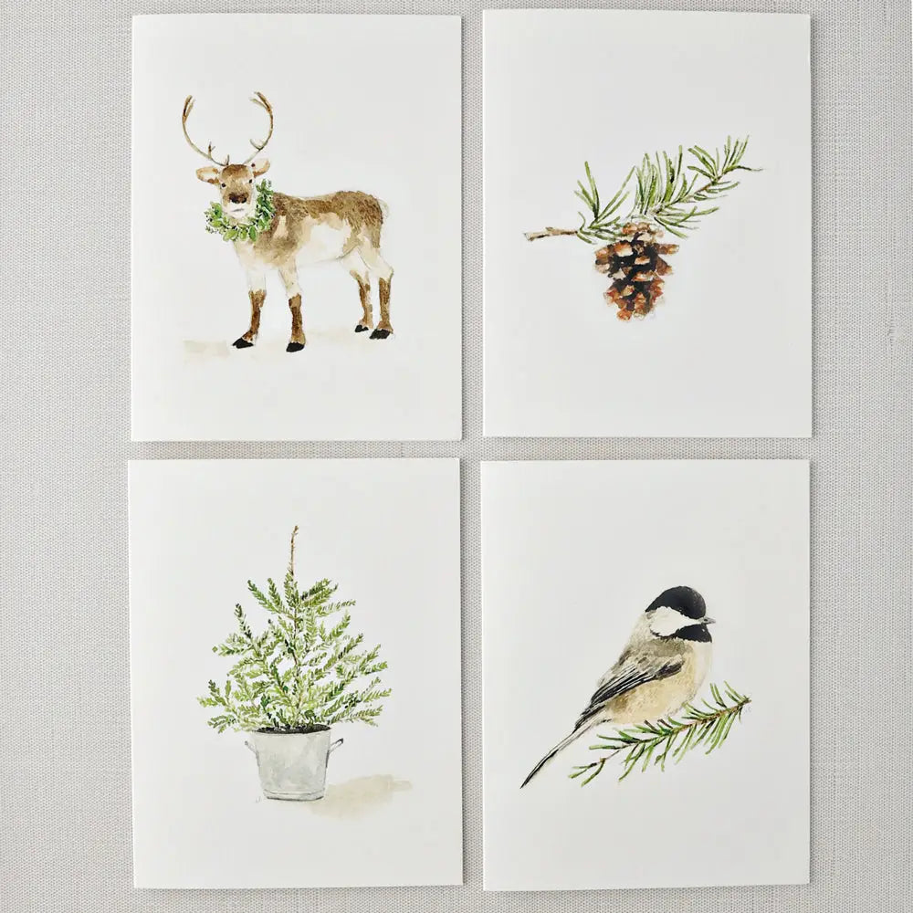 Evergreen Notecards - Set of 8