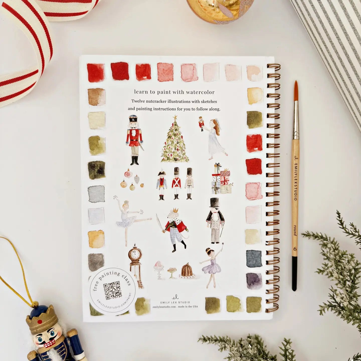 Nutcracker Watercolor Workbook
