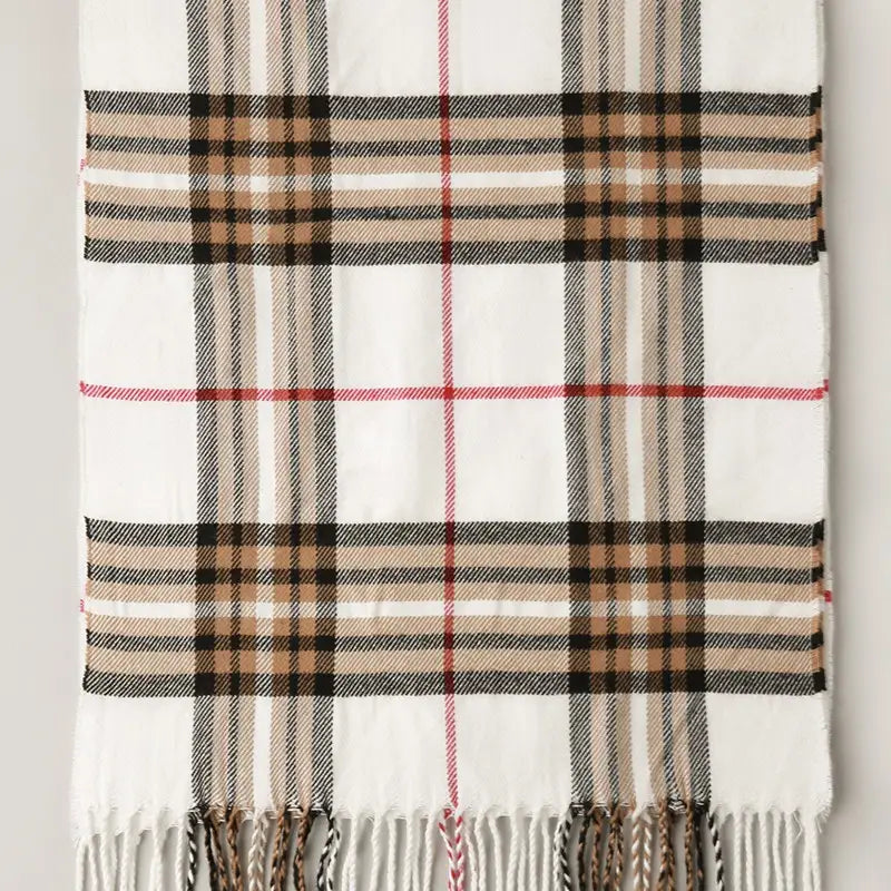 Load image into Gallery viewer, Giant Check Cashmere Feel Classic Scarf - Ivory
