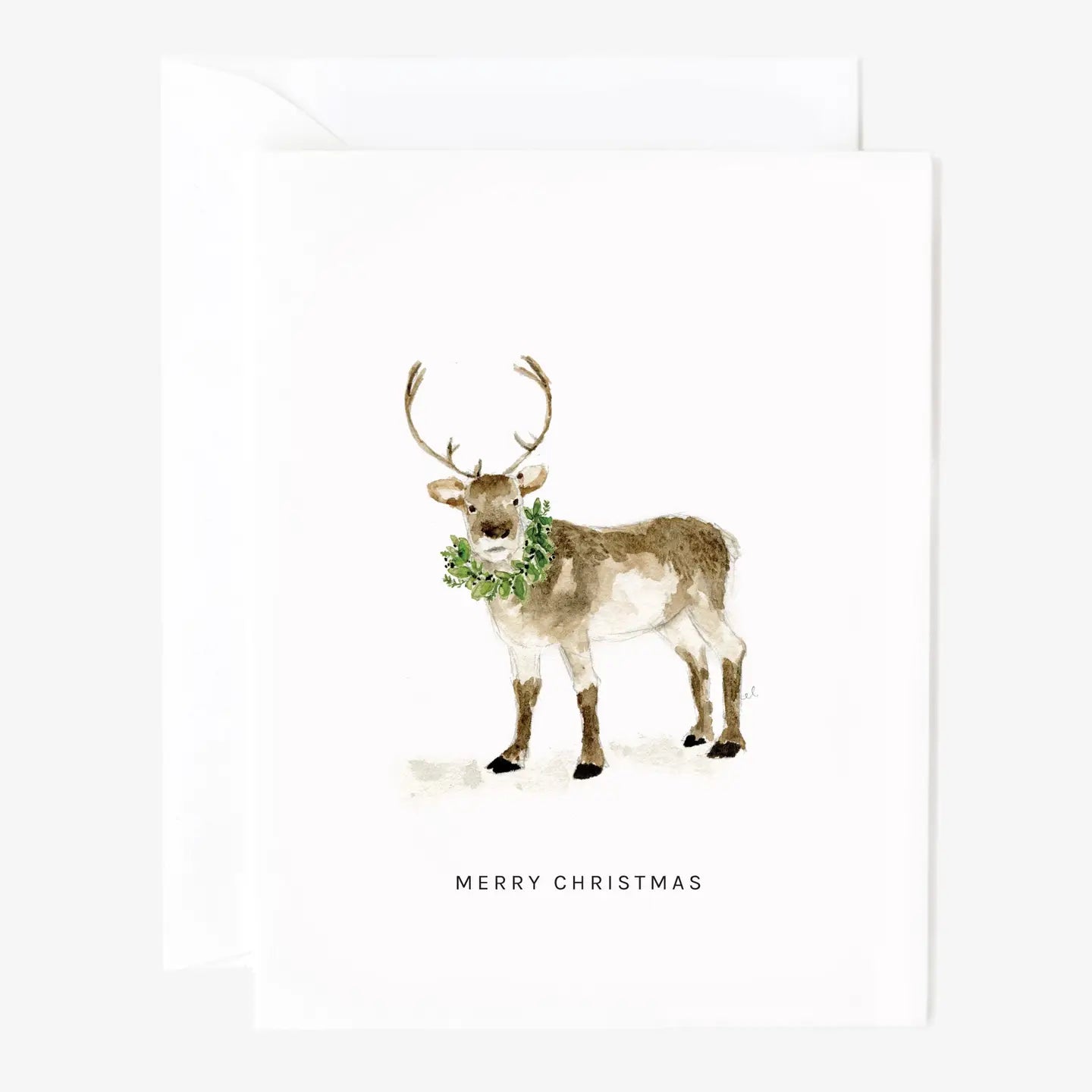 Reindeer Merry Christmas Greeting Card
