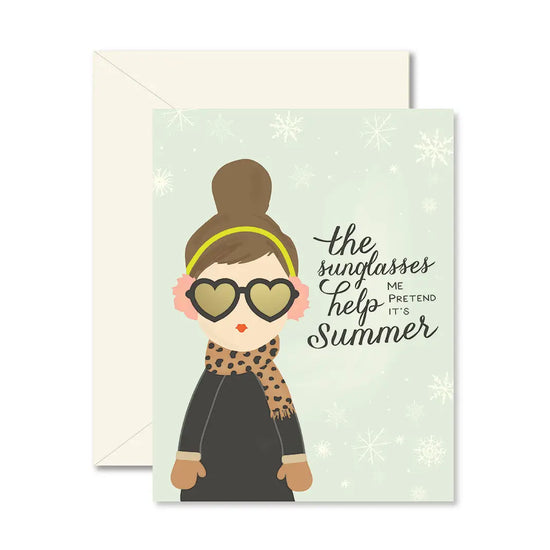 Winter Sunglasses Friendship Greeting Card