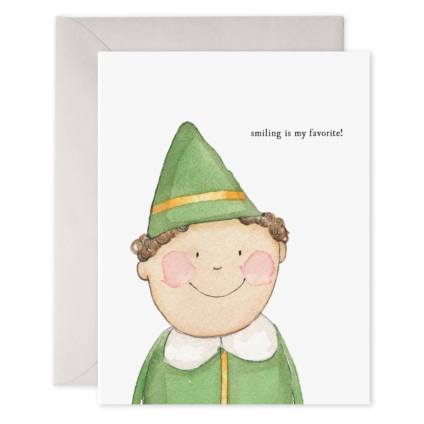 Smiling Buddy Elf Holiday Greeting Card