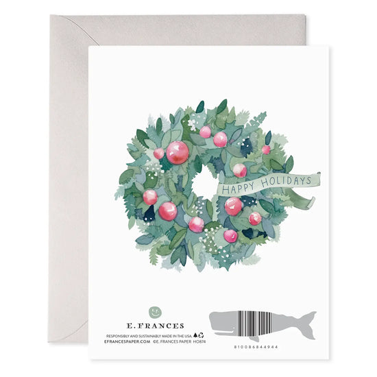 Comfort & Joy Wreath Holiday Greeting Card