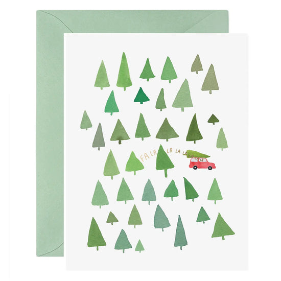 Fa La La La La Trees Holiday Greeting Card Boxed Set - Set of 6