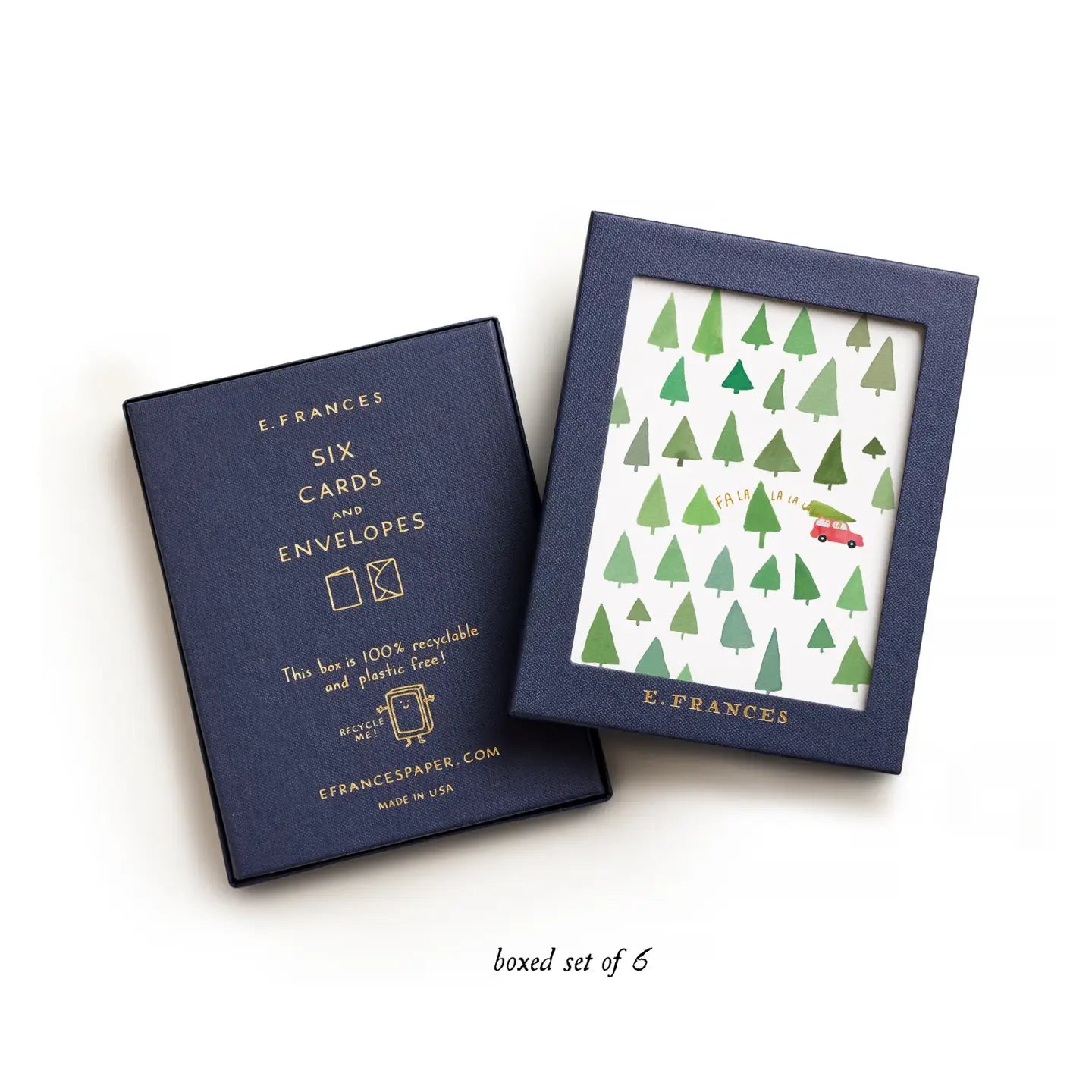 Fa La La La La Trees Holiday Greeting Card Boxed Set - Set of 6