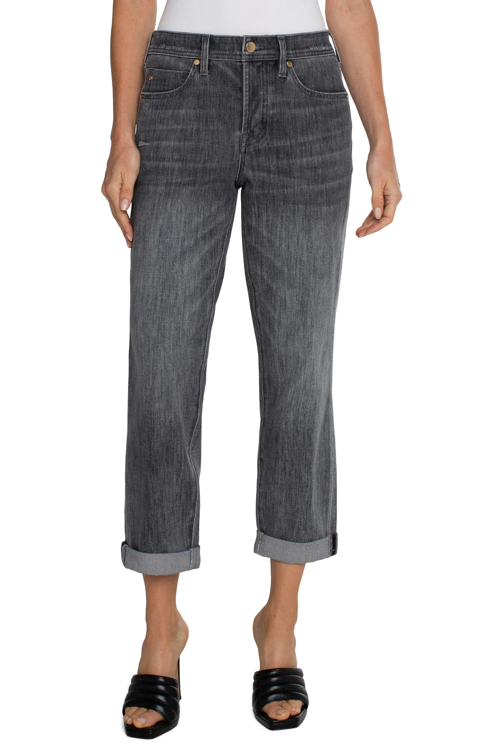 The Keeper Boyfriend Pants with Rolled Cuff - Park Drive