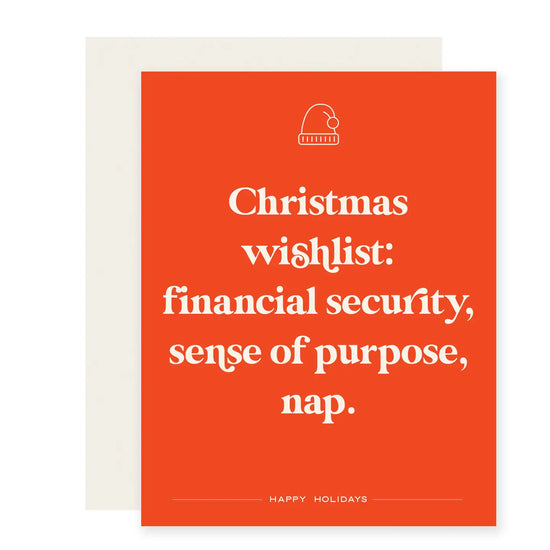 Christmas Wishlist Holiday Greeting Card
