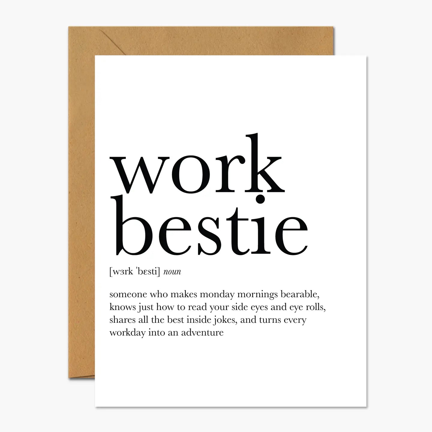 Work Bestie Definition Greeting Card