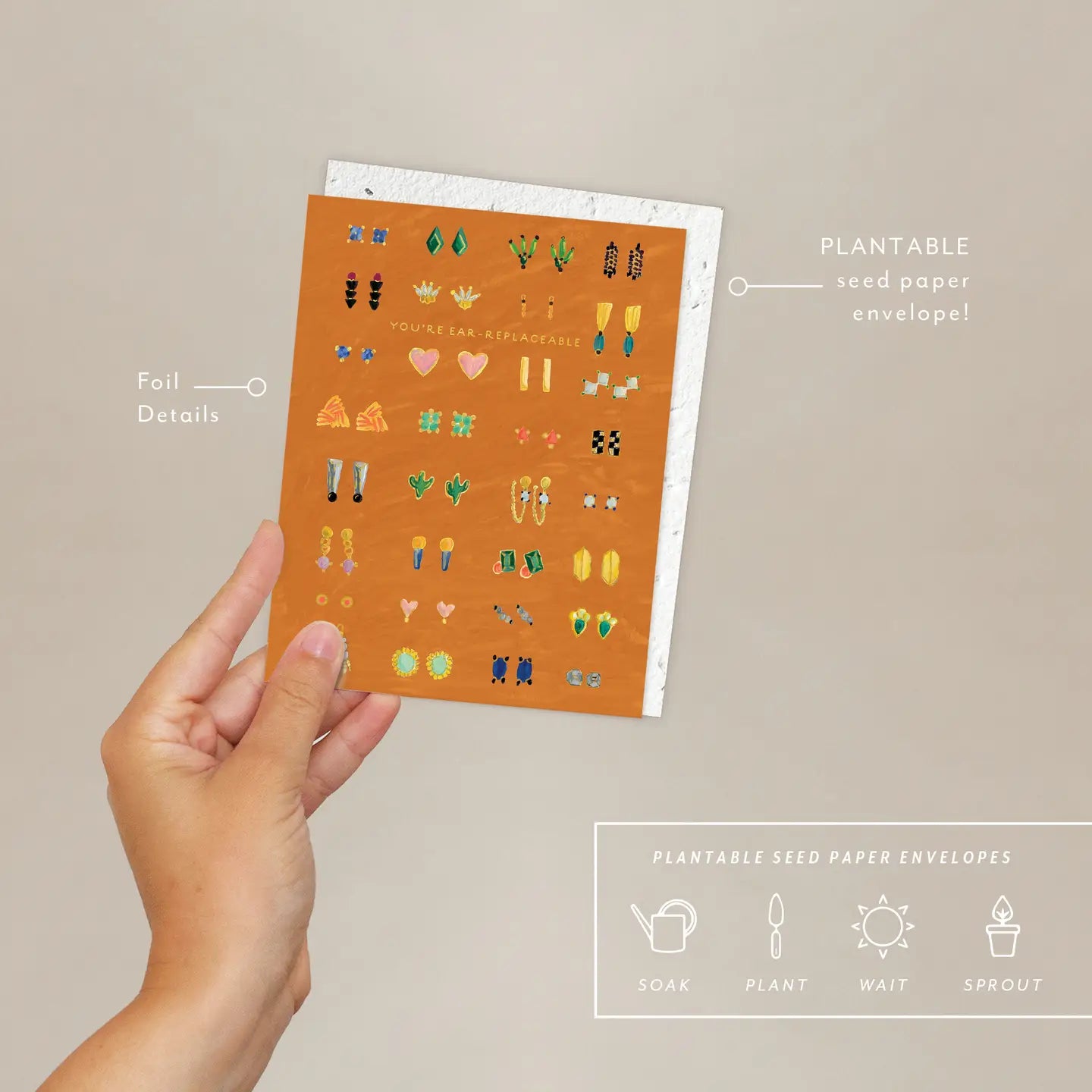 Earrings Friendship Greeting Card