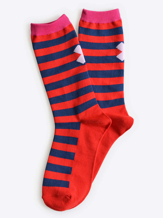 Taylor Socks - Red/Blue