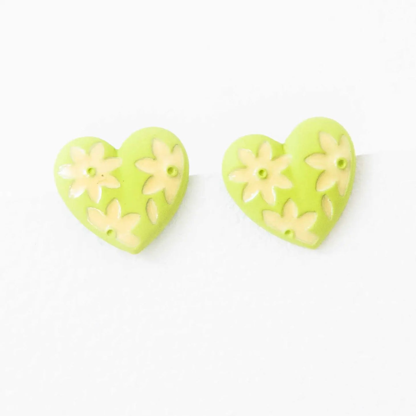 Flower Lover Stud Earrings - Lime