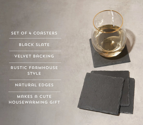 Slate Coasters - Set of 4