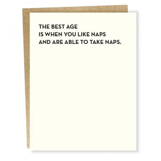 Best Age for Naps Birthday Card