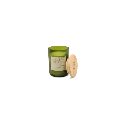 ECO Green Glass Candle - Thyme & Olive Leaf