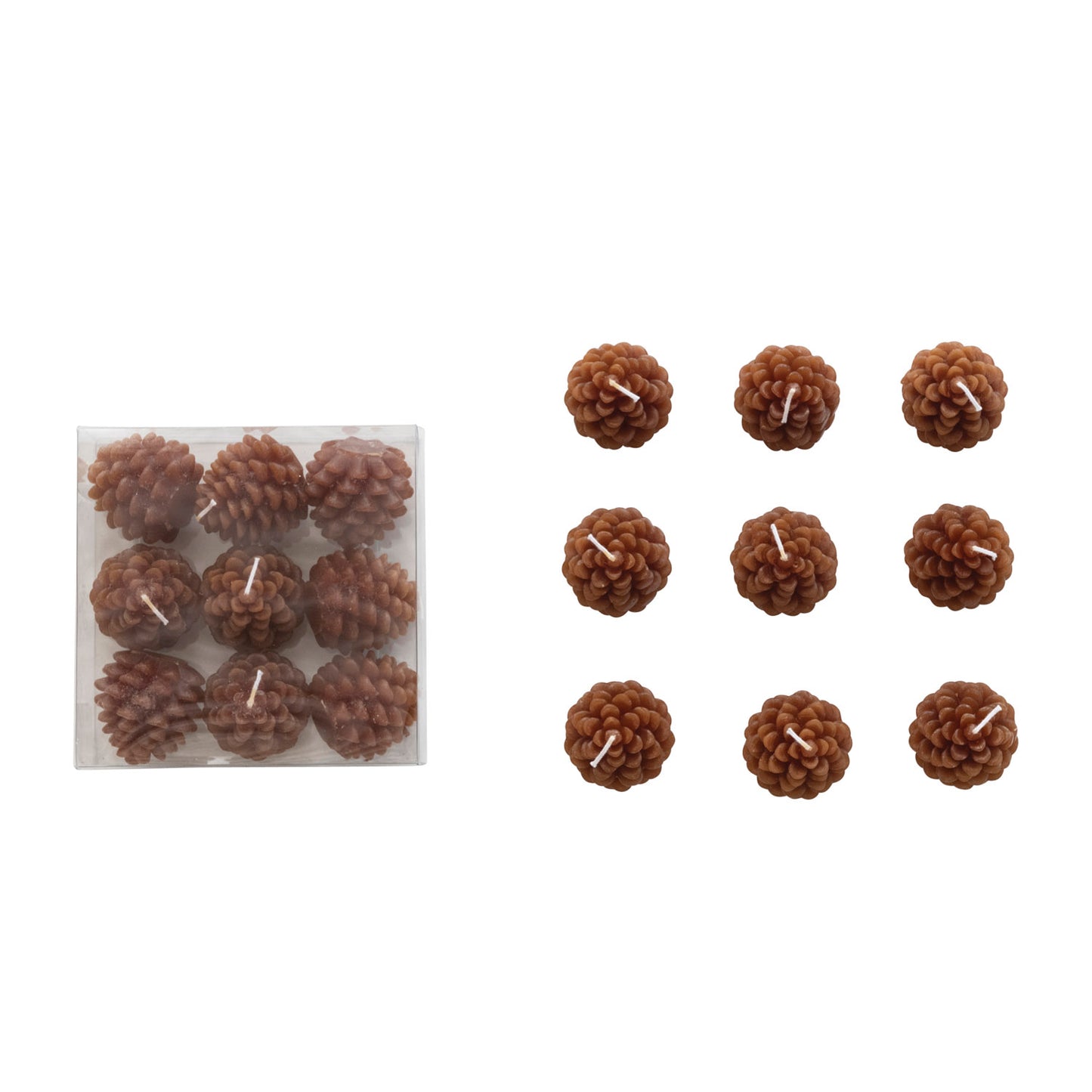 Pinecone Shaped Tealight Candles - Large