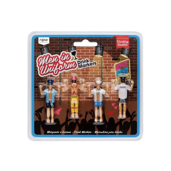 Drinking Buddies Men in Uniform Drink Markers