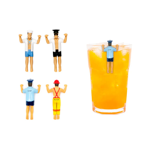 Drinking Buddies Men in Uniform Drink Markers