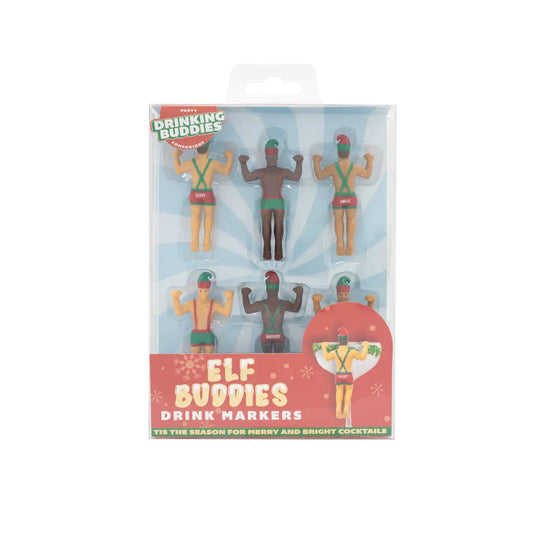 Elf Buddies Holiday Drink Markers