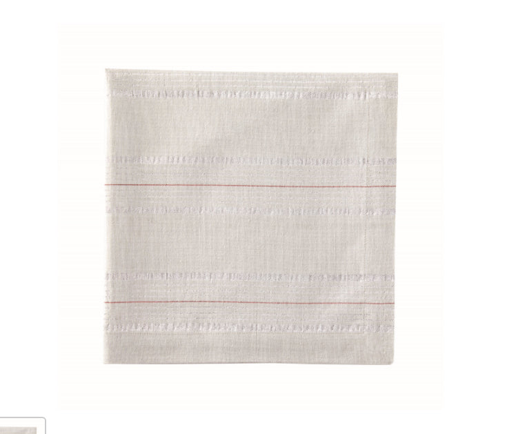 Silver Shimmer Striped Cloth Napkin
